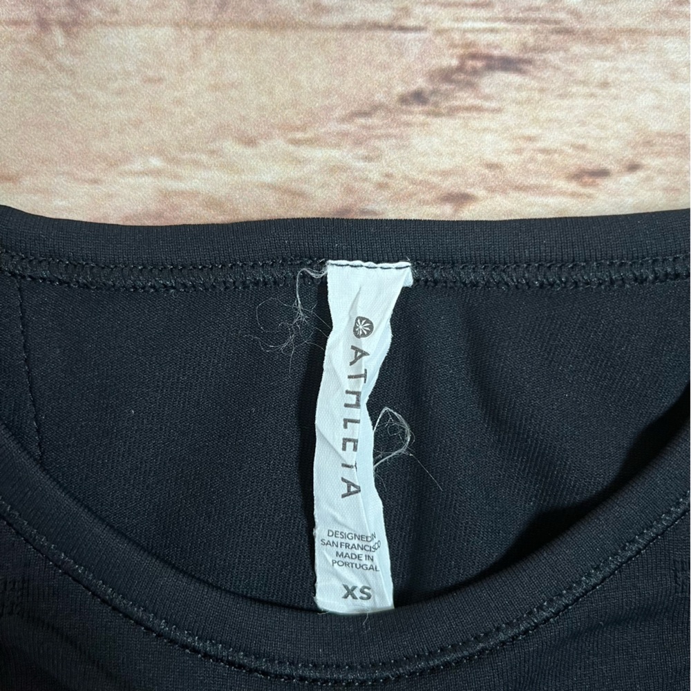 Athleta Black Foothill Split Back Tie Back Seamle… - image 4